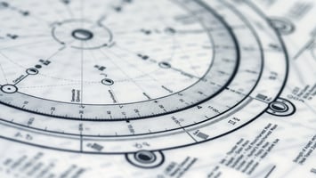 Black and white astrological chart diagram showing planetary placements and aspect lines used in birth chart interpretation earth siren